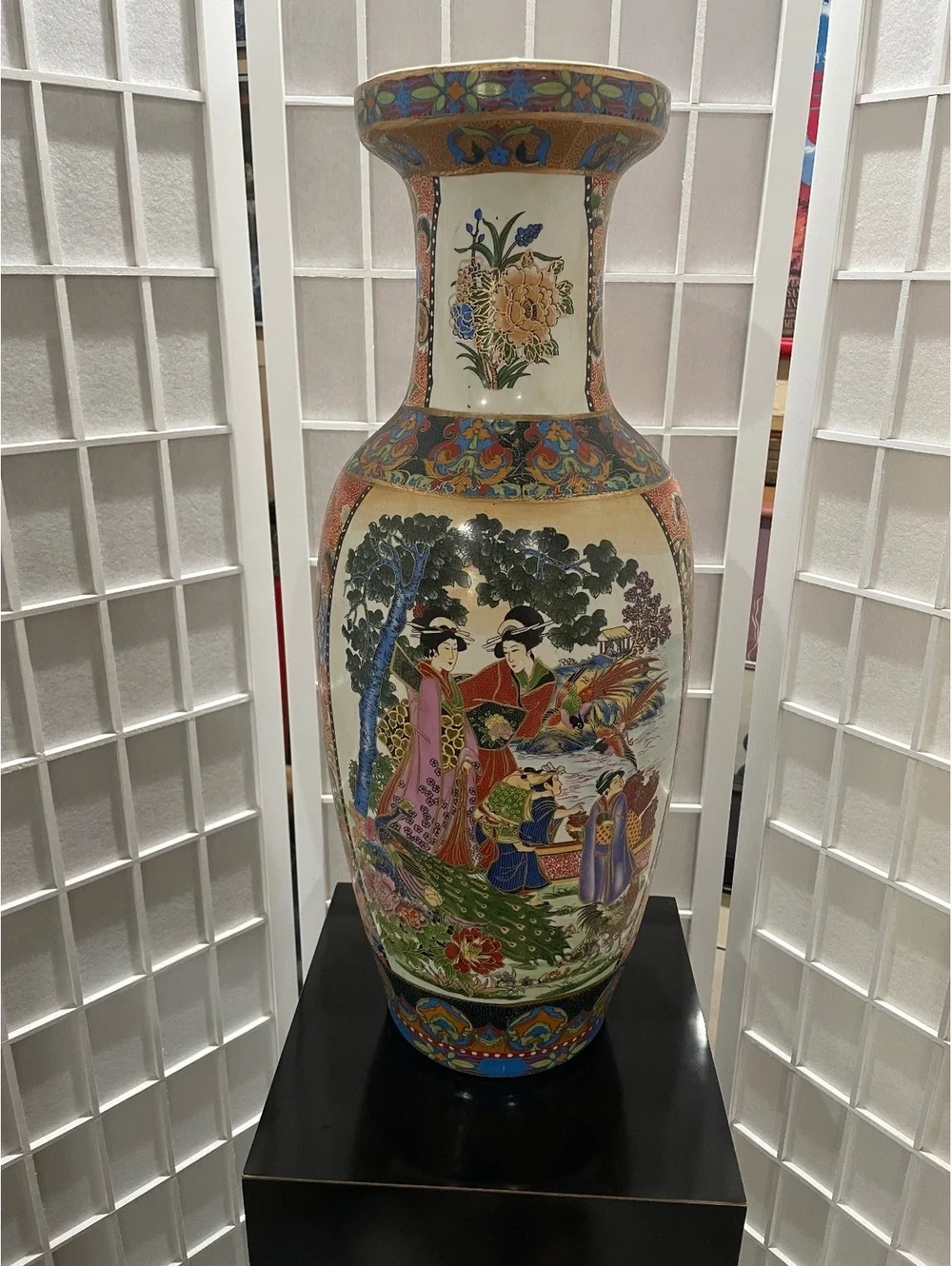 Japanese Royal Satsuma Large 23 Inch Vase